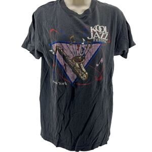 Vintage Kool Jazz Festival New York Crewneck Tee Grey Medium